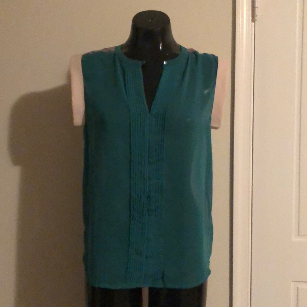 Esley green sheer top